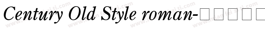 Century Old Style roman字体转换